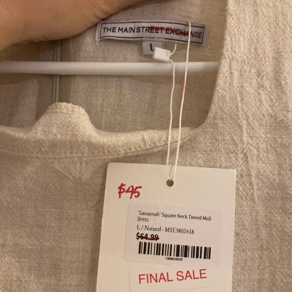 Main Street Exchange Cotton Modest Maxi Dress, Cottagecore, Renaissance Faire - Picture 9 of 9